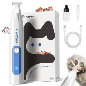 Fuzzyfix Pt225ux Dog Paw Trimmer With Led Light Low Noise For Dogs Type-c Rechar