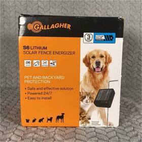 Gallagher G349404 S6 Lithium In-ground Solar Fence Energizer Pet Backyard Protection