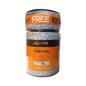 Gallagher G620564 Electric Fence Turbo Wire Highly Conductive Strands Provide Extre