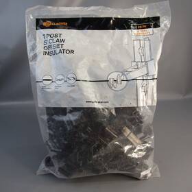 Gallagher North America 210642 25-pack New T Post 5 Inch Claw Offset Black Insulator