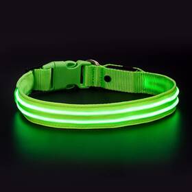 Geekman Cd1021-lg Led Dog Collar Glow With Usb Rechargeable Comfortable Ad