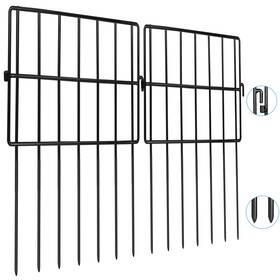 Getlay 30× 15× 1.3inches 10 Pack Animal Barrier Fences 1.5 Inch Gap No Digging Garden Fence Panels Metal