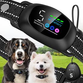 Grends 907046278170 2in1 Bark Collar For Large Medium Small Dogs Shock Smart Rechargeable