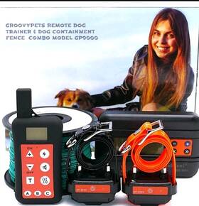 Groovypets Gp9000-2 Two-dog Underground Containment Electric Fence And Remote E Collar Bark Trainer