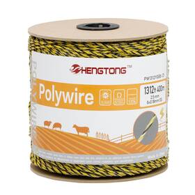 Hengtong Pw1312yg6-25 Electric Fence Poly Wire 1312ft 400m 6 X 0.18mm Stainless Steel Conductors