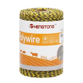 Hengtong Pw656yg6-25 Electric Fence Poly Wire 656ft 200m 6 X 0.18mm Stainless Steel Conductors P