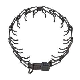 Herm Sprenger 5010801457 Black Stainless Steel Prong Dog Collar With Cliclock Buckle For