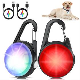 Hifort Dm-uwm7-mqik 4 Modes Dog Collar Light 2 Packs Ip68 Waterproof Lights For Night Wal