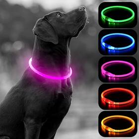 Higo Lp3025 Led Dog Collar Usb Rechargeable Light Up Collars Glow In The Dark