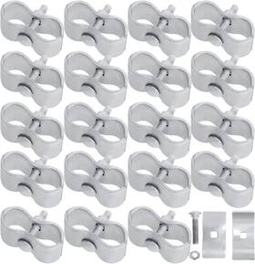 Hoqqf 313103756713 Dog Kennel Panel Clamps Chain Link Fence 1-3/8 Parts 20 Sets Te