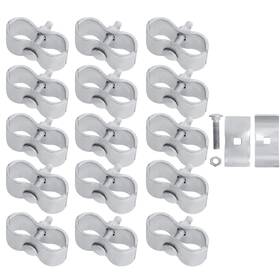Hoqqf B0b5qjs61t 16 Sets Dog Kennel Panel Clamps 1-3/8 Inch Chain Link Fence Parts Galvanized