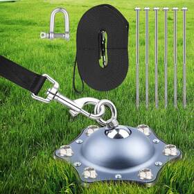 Hqqnuo Stake02 Dog Tie Out Cable And Stake 360 Swivel With 30ft Nylon An