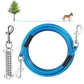Hyhjh Leash-30-160 Dog Tie Out Cable 30 Ft Lead With Detachable Shock Spring Run