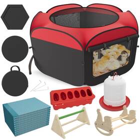Inanil Jcb-r1 Brooder Box For Chicks Starter Kit - 5 In 1 Chicken Coop Chick Enclosure Tent