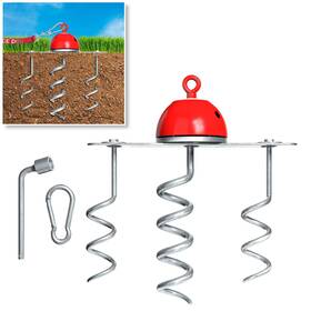 Industrial Puppy 1ap5-pppv-od3u Stay Put 360 Swivel Dog Tie Out/dog Anchor- 3 Deep Corkscrew