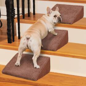 Inrlkit 06jfj0248-brn-3-zh 40d Dog Ramp For Stairs Small And Senior Dogs Cats Non-slip Stair