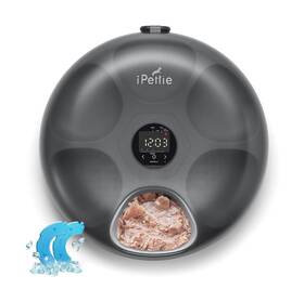 Ipettie Ip-fd-c01tba Donut Frost 6 Meal Cordless Automatic Pet Feeder Dry And Wet Food Auto