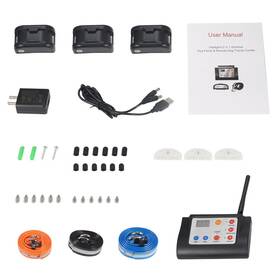 Jahyshow 772093458609 1/2/3 Pet Dog Wireless Electric Fence Containment System Training Collar-shock