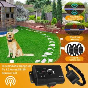 Jahyshow 883148199191 Wireless Pet Fence And Electric Barking Stopper