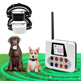 Jbiwtanw 759154357385 Wireless Fence System For 2 Dogs Black And White Electric Training Coll