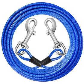 Jenico 722549771257 Dog Tie Out Cable 15ft Leads For Yard Heavy Duty - Reflective Cha