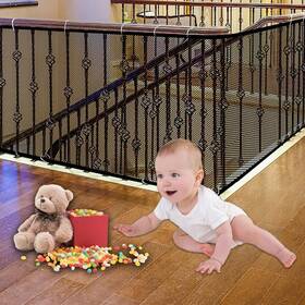 Jiftok 790832567412 Baby Gate For Stairs Banister Guard Kids Pets Toys 10ft L X 2
