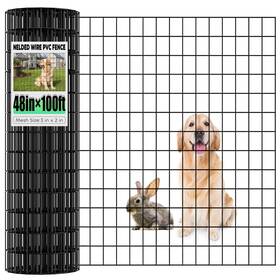 Jotesnew Xxf-pvcwlw23-48100 Garden Fence Black Pvc Coated Welded Wire Fencing 48 Inch X 100 Foot 2