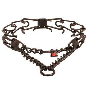 Jurits 50004-57 Herm Sprenger Black Stainless Steel Ultra-plus Prong Collar With Center-plate