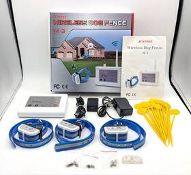 Justpet 03fx-07-jy-m-3-3c Waterproof Rechargeable Dog Fence Collar - Adjustable Levels