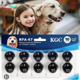 Kgc 445008742744 10pk 6v Dog Collar Batteries Rfa-67 Replacements For Petsafe Pif/pul/pbc Models