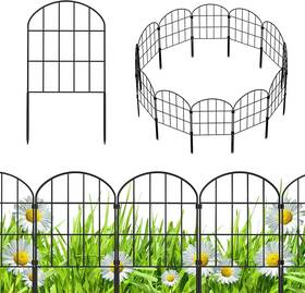 Kimazo Df001 Decorative Garden Fence No Dig Fencing 10 Pack 11ft L X 24in H Rustproof