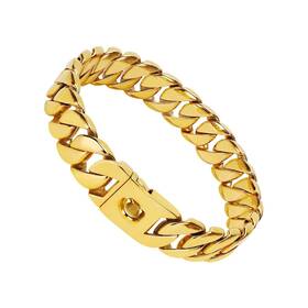 Kingoldogs 754712189361 Big Dog Chain Collar 32mm Cuban Link Walking Training With Design Saf