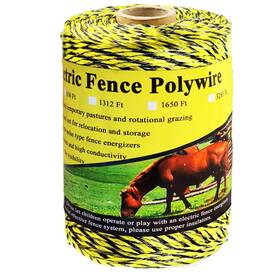 Kiouposy C322-100 330 Feet Electric Fence Polywire 100 Meters 1/8 Inch Diameter Portable