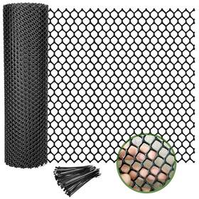 Kuchisity Dd241-18b-us Plastic Wire Mesh Fence 15.7in X 59ft Black Poultry Animal Barrier