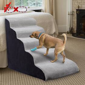 Litail 707443247985 Dog Stair Steps/ramps For High Beds 24 Inches Tall 5-step Slope Stairs F