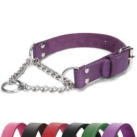Loiiheii Mtgdc01-purple-m Martingale Collar For Dogs No-pull Adjustable Training With Stainless