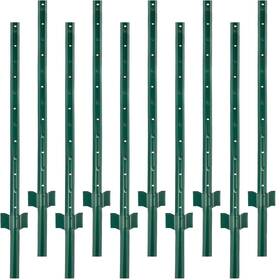 Longdafei Hg0851 Fence Posts Pack Of 10 Metal Post 3 Feet Heavy Duty Rust-