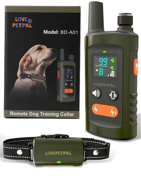 Lovepetpal Bd-a01 Dog Training Collar With Remote Control 3500ft Shock For Small Me