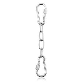 Luffwell J-sc-steel-6in Heavy Duty Chain Safety Clip Backup For Prong Collar Dog Leash Connecto