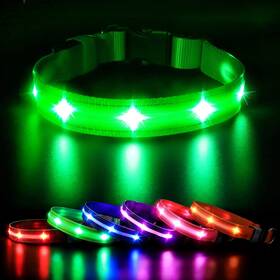 Masbrill Us6100u-gs Led Dog Collar-rechargeable Light Up Collars Water-resistant Lig