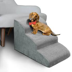 Mejyjem Pfpet15113 3 Steps High Density Foam Dog Stairs Ramps Non-slip Pet For Older Dogs