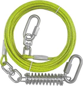 Miao Chuai Green-3m Dog Tie Out Cable 10/15/20/30/40/50ft With Swivel Hook And Shock Spr Inch