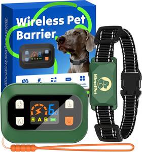 Mimofpet 445047630651 Wireless Pet Barrier - Indoor Outdoor Waterproof With Adjustabl