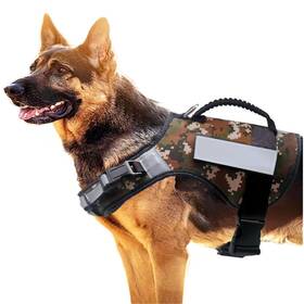Misthis 059648638774 Reflective Tactical Dog Harness For Large Dogs No Pull Heavy Duty ... Fast Ship