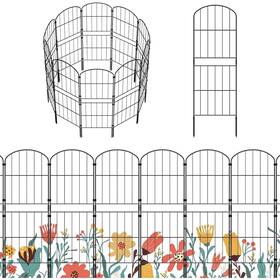 Mmigou Fence01 Decorative Garden Fence Fencing 10 Pack 36in H X 10.8ft L Rustproof Meta