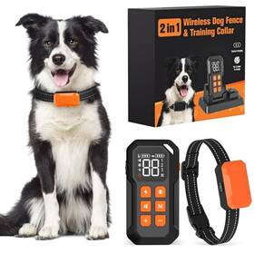 Muumlu Ppui-001 Wireless Dog Fence System Electric Shock Col
