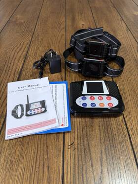 Nbsun 2bc5b-xw-t18 2in1 Wireless Dog Fence - Electric With Remote Shock Training Collar