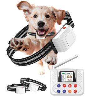 Nbsun 763932798222 Wireless Dog Fence Electric For 2 Dogs And Training Collar With Big Lcd