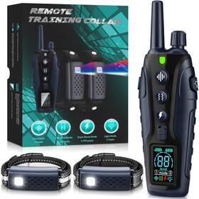Nikketta 744348409476 Dog Shock Collar 2 Dogs 15-150lbs With Flashing Light For Night Walks 4000ft