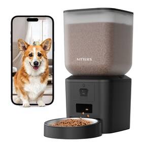 Nityers Qq-029 Automatic Dog And Cat Feeder With Camera Wifi 8l/34 Cups 1080p Night Vi